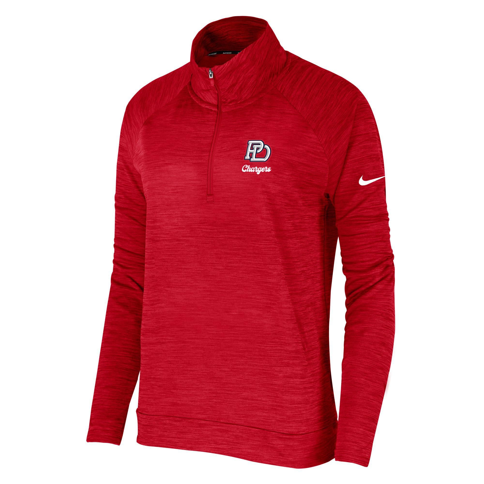 Red nike half zip women's online