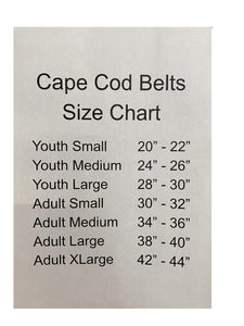 Cape Cod Youth Leather Tab Belt